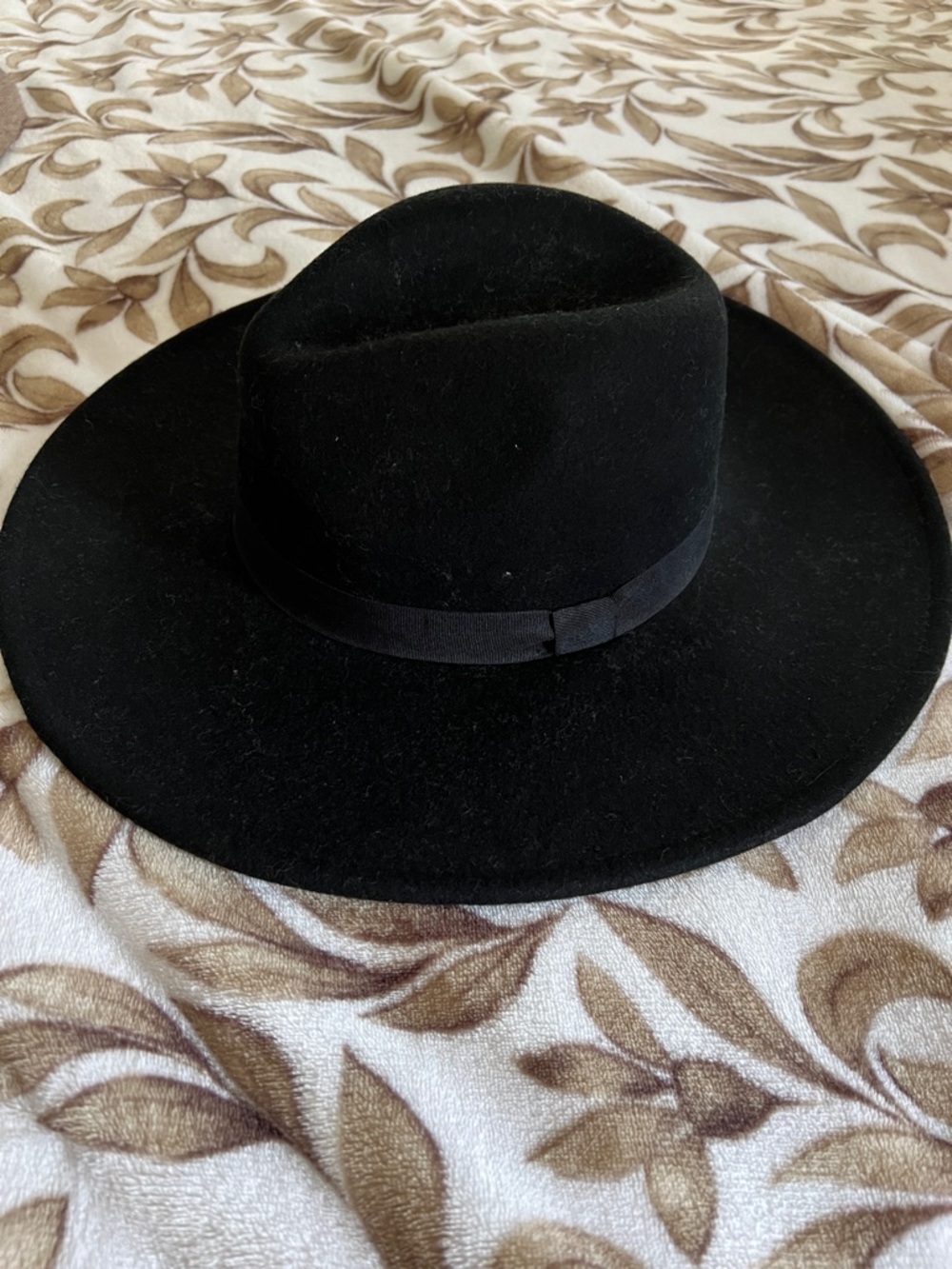 NEW Lucky Brand Classic Black Wide-Brim Wool Felt Hat